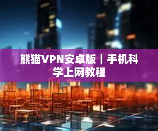 熊猫VPN安卓版｜手机科学上网教程