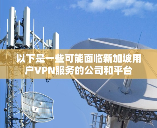 以下是一些可能面临新加坡用户VPN服务的公司和平台